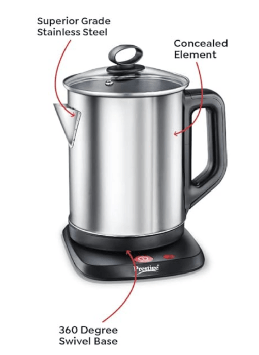 Prestige Smart-1.7 IOT Enabled Electric Kettle with Concealed Element 1.7L, 1500W, Silver Variable Temperature Control Through WiFi - Image 5